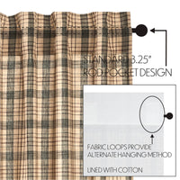 Thumbnail for Cider Mill Plaid Prairie Long Panel Set of 2 84x36x18 - The Fox Decor