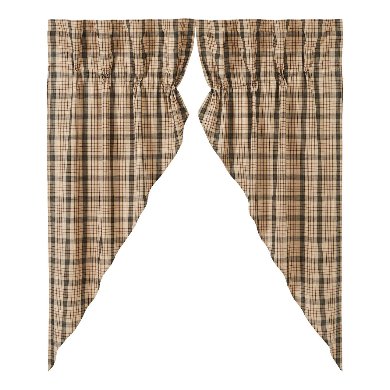 Cider Mill Plaid Prairie Short Panel Set of 2 63x36x18 - The Fox Decor