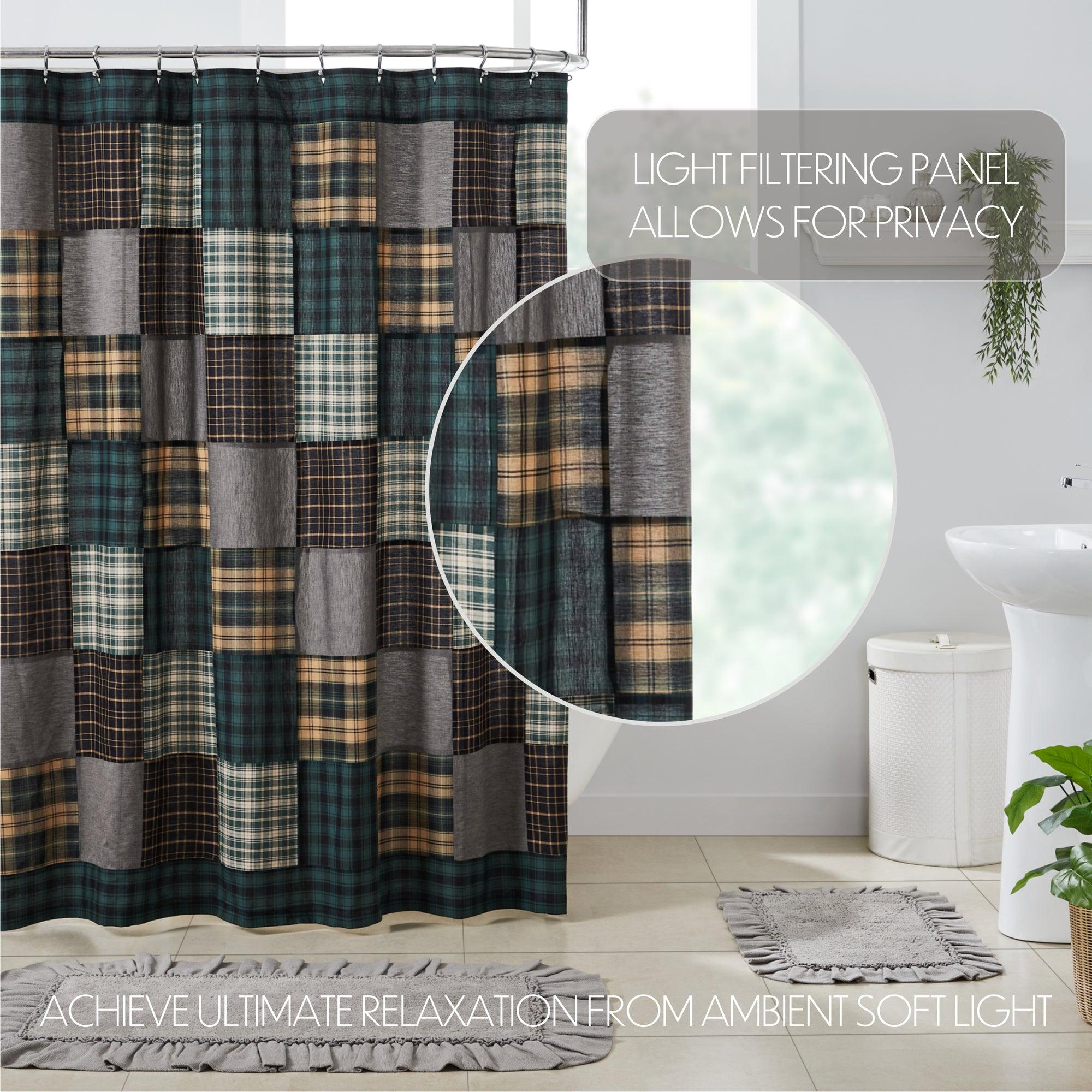 Pine Grove Patchwork Shower Curtain 72x72 VHC Brands - The Fox Decor