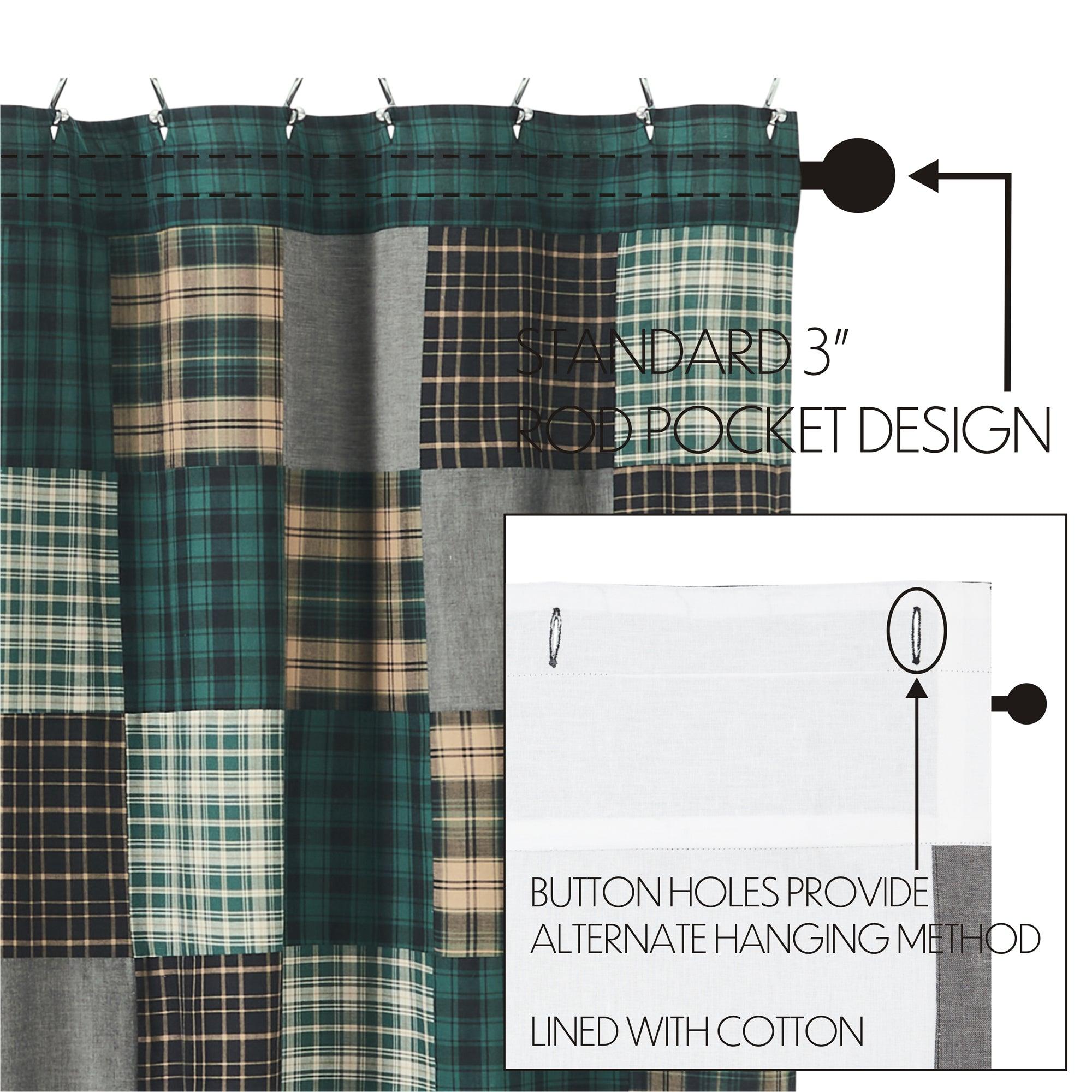Pine Grove Patchwork Shower Curtain 72x72 VHC Brands - The Fox Decor