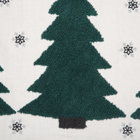 Thumbnail for Pine Grove Plaid Embroidered Trees Pillow 14x22