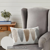 Burlap Applique Carrot Pillow 14x22 - The Fox Decor