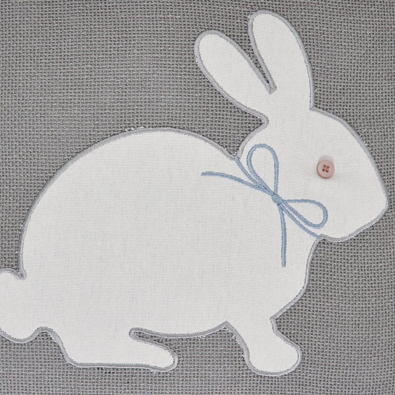 Burlap Applique Bunny Pillow 18x18 - The Fox Decor