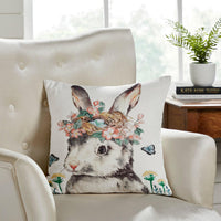 Garden Bunny Pillow 18x18 - The Fox Decor