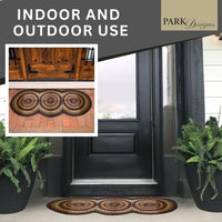 Red Folk Art Braided Rug Runner - 30