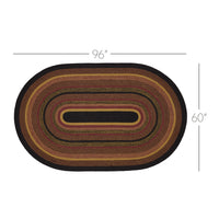Heritage Farms Jute Braided Rug Oval with Rug Pad 5'x8' VHC Brands