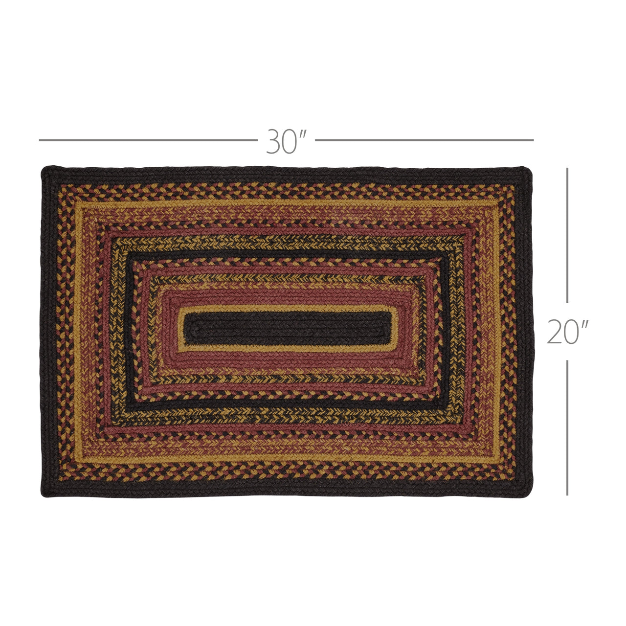 Heritage Farms Jute Braided Rug Rect. 20"x30" VHC Brands - The Fox Decor