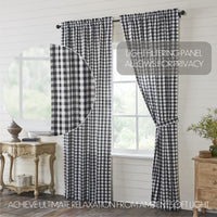 Annie Buffalo Black Check Panel Curtain 96