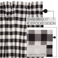 Annie Buffalo Black Check Panel Curtain 96