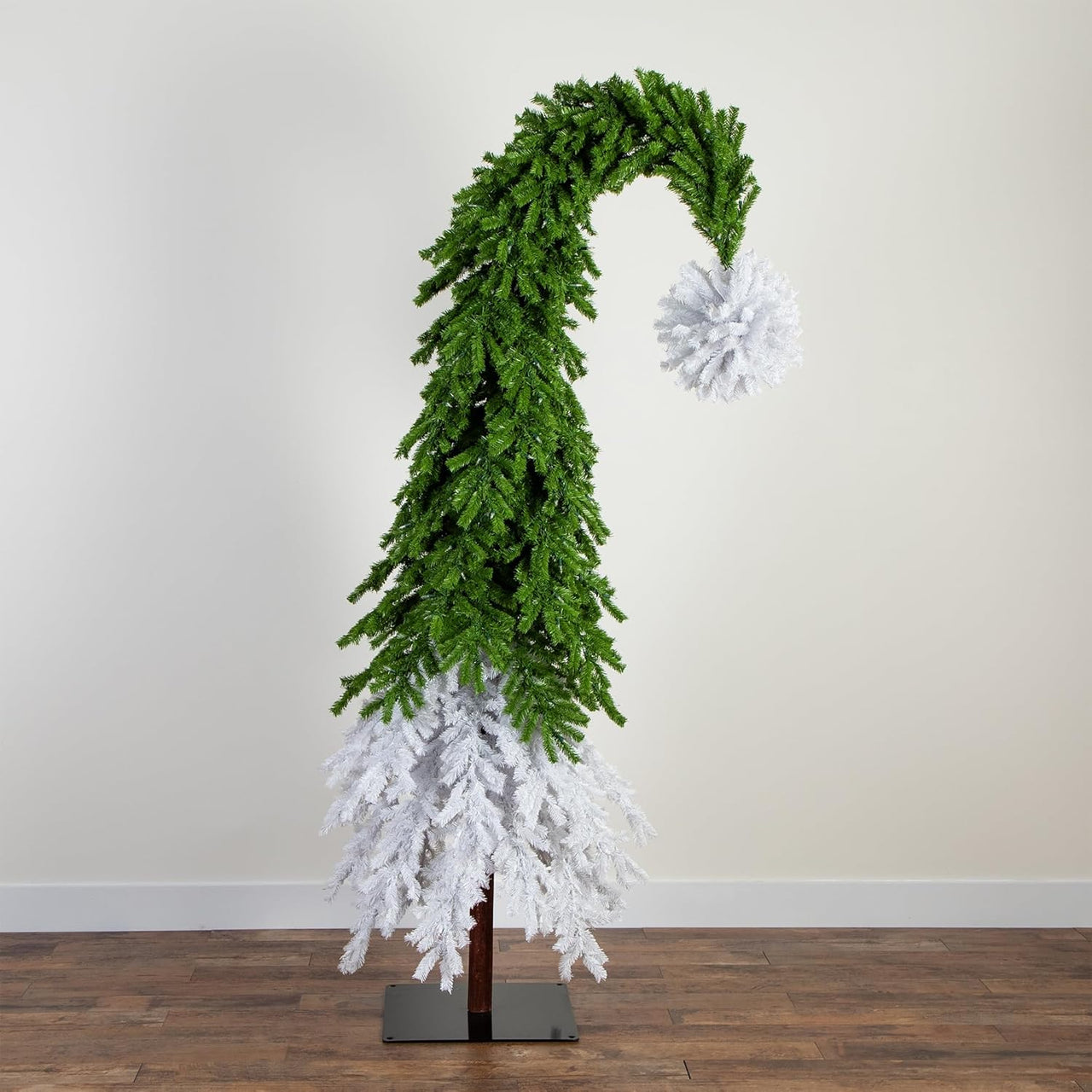 Prelit Bendable Tree 9’ Holiday Green Santa’s Hat Christmas Tree with 600 LED lights and 1992 Bendable Branches Whoville