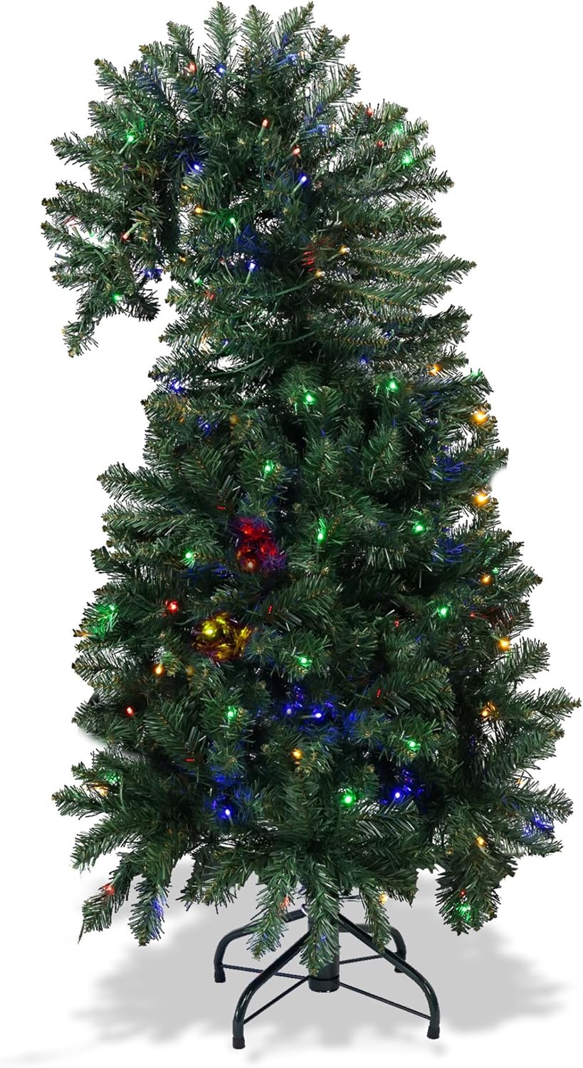 Prelit Alpine Tree, 4ft. Bendable Christmas Whoville Grinch Tree - The Fox Decor