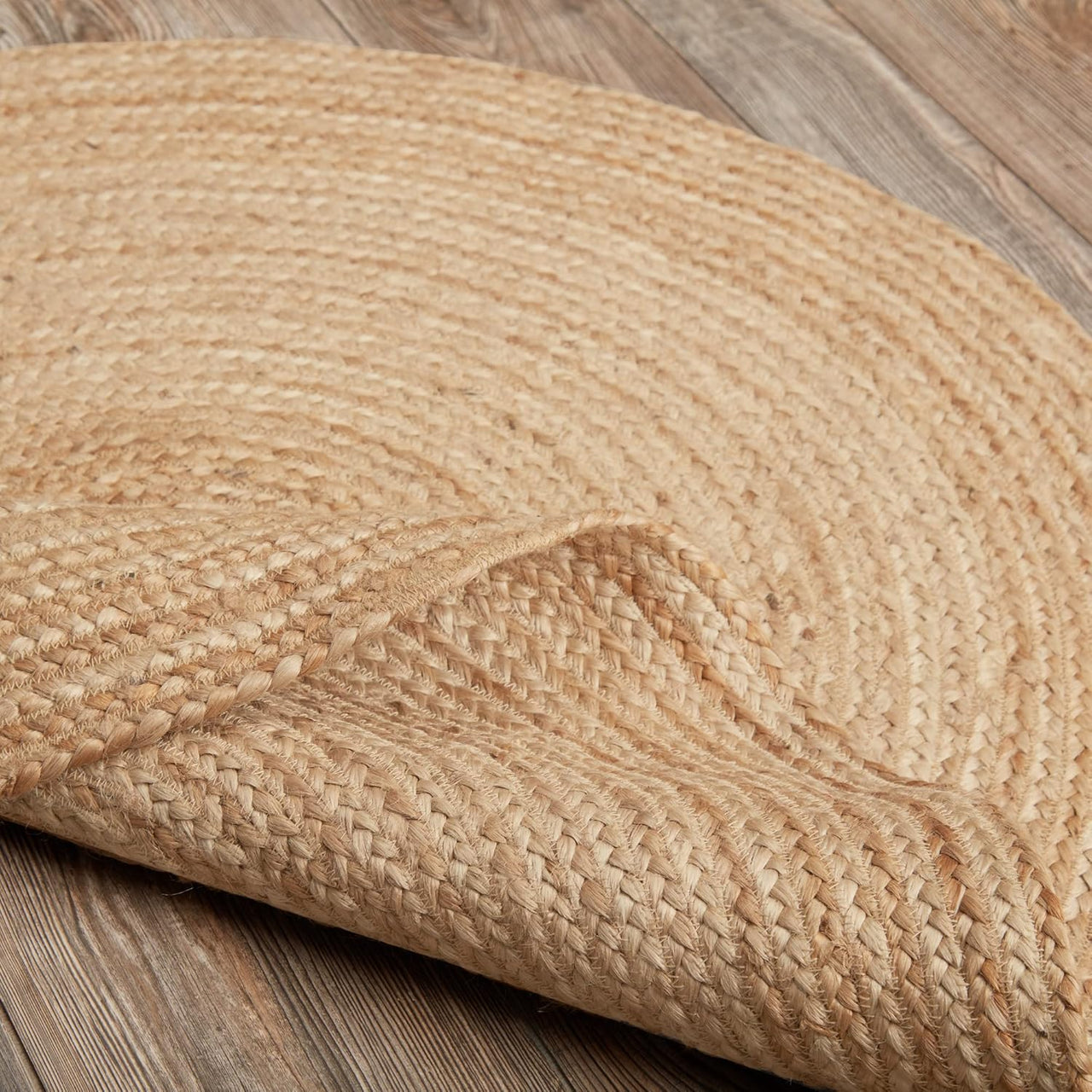 Harlow Jute Braided Rug Round 3ft with Rug Pad VHC Brands