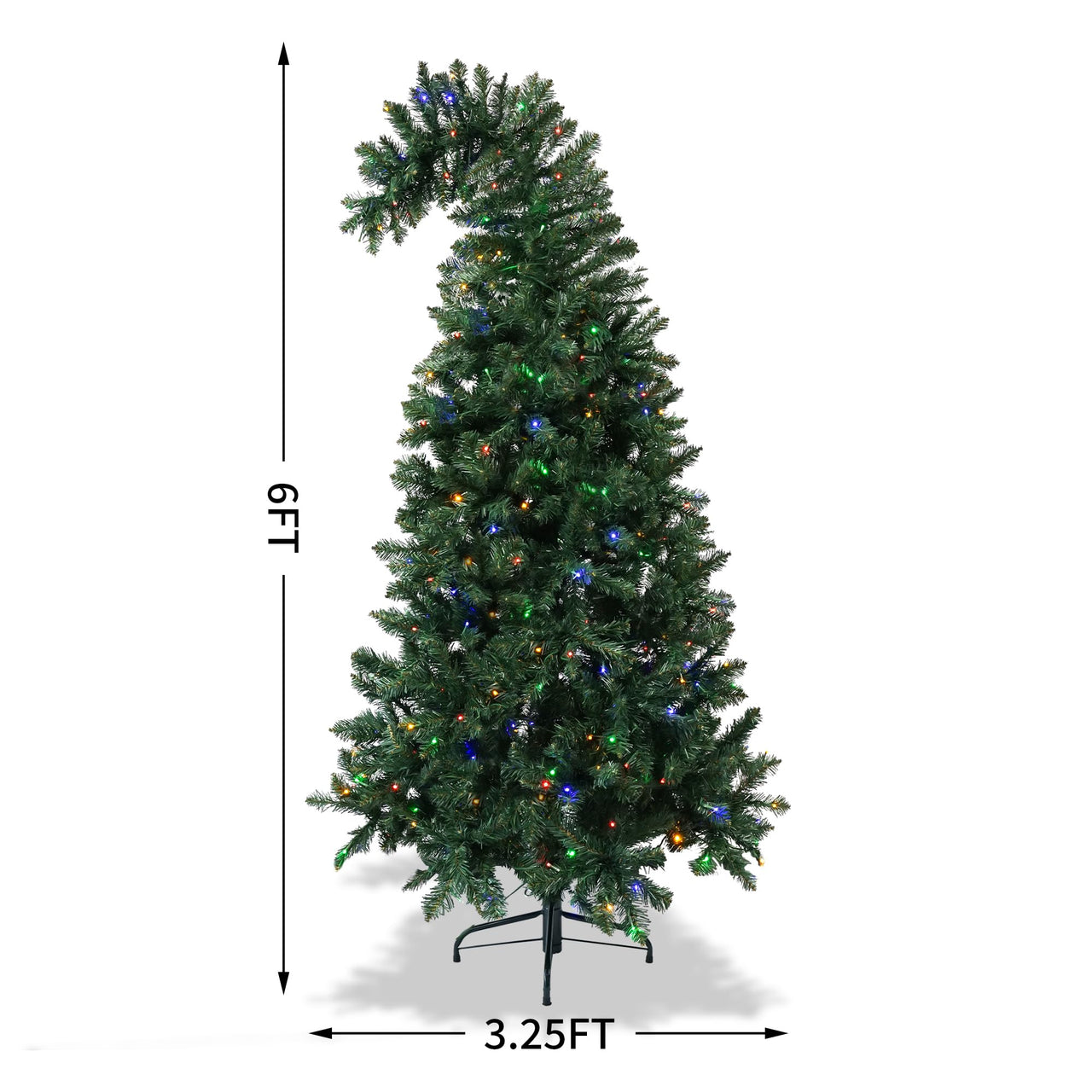 Prelit Christmas Tree 6ft - Bendable Grinch Christmas Tree with 775 Lush Branch Tips and 300 Dual Color LED Lights - 8 Function Remote Control - with Stand, Perfect Grinch Decorations Whoville - The Fox Decor