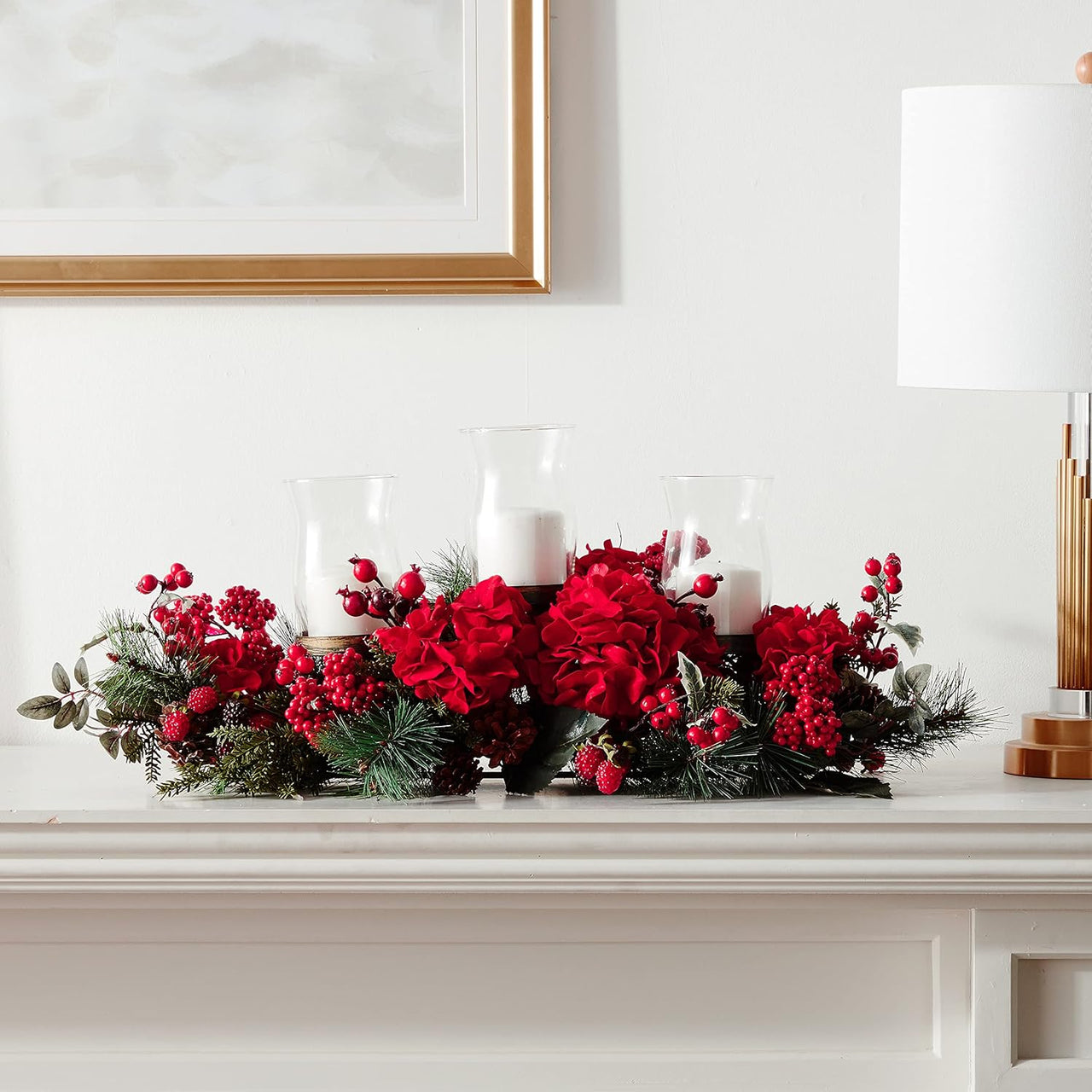 Hydrangea Holiday Candelabrum - The Fox Decor