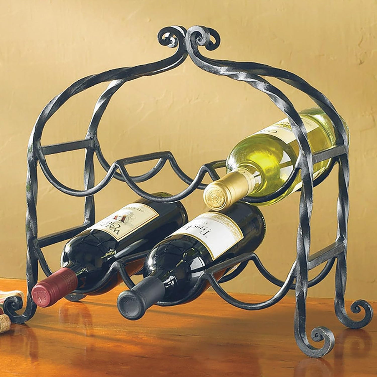 Six Bottle Scroll Wine Rack - Park Designs - The Fox Decor