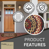 Red Folk Art Braided Rug Runner - 30