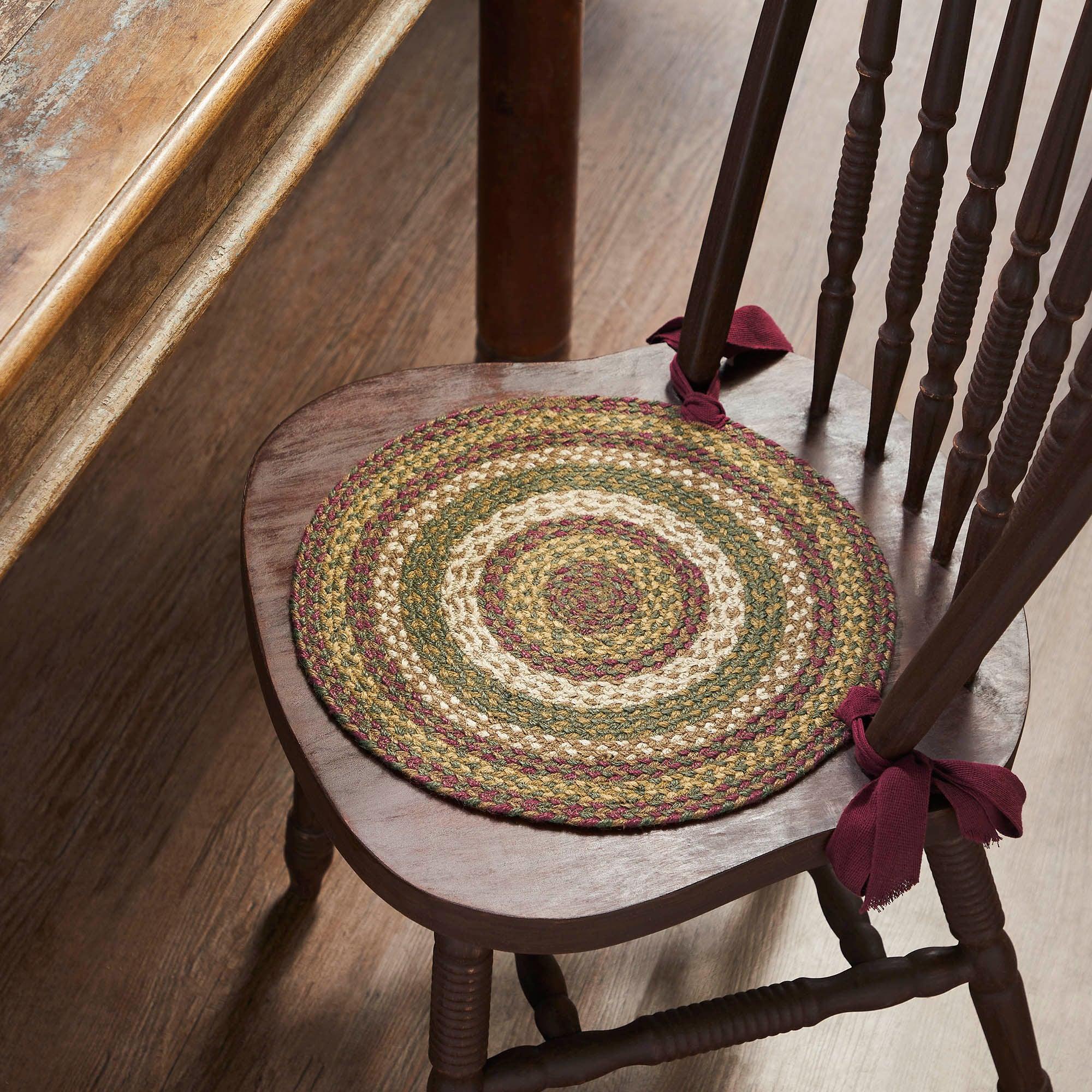 Tea Cabin Jute Chair Pad 15 inch Diameter - VHC Brands - The Fox Decor