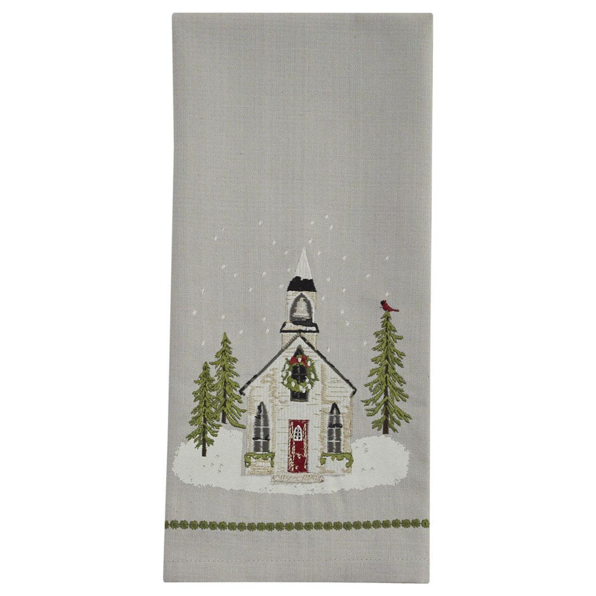 Church Christmas Dishtowel - Set of 2 Park Designs - The Fox Decor