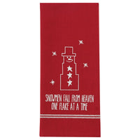 Snowmen Fall From Heaven Embroidered Dishtowel - The Fox Decor