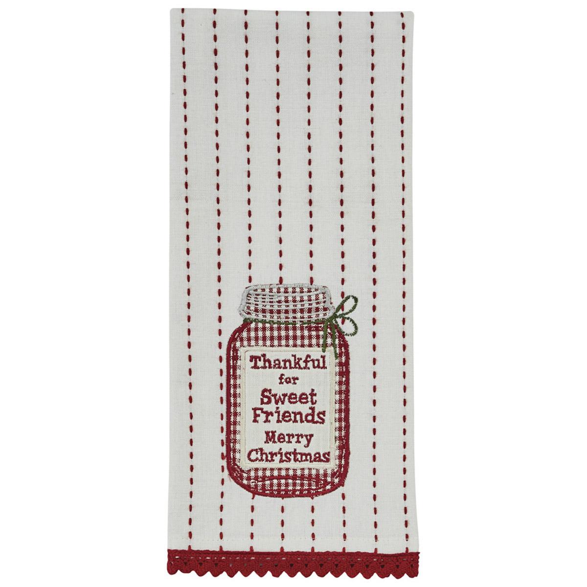 Sweet Friends Applique Dishtowel - The Fox Decor