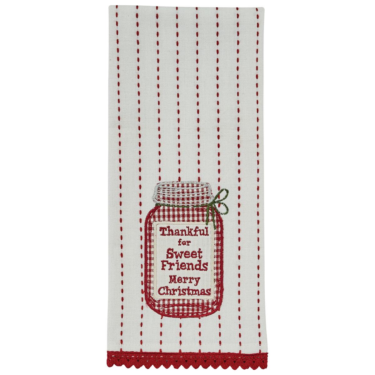 Sweet Friends Applique Dishtowel - The Fox Decor