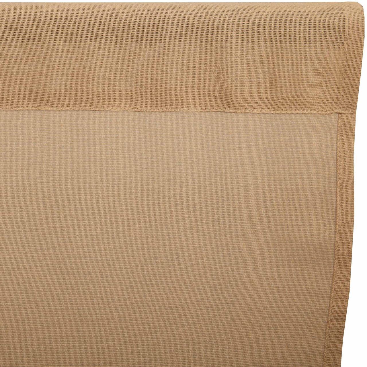 Tobacco Cloth Khaki Valance Curtain Fringed 16x72