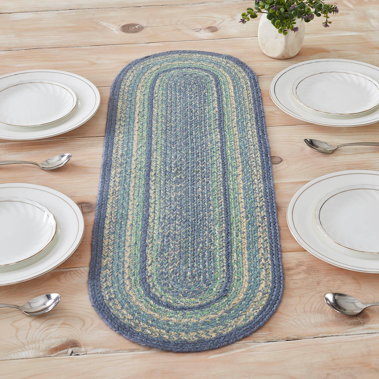 Jolie Jute Oval Runner 12x36 - The Fox Decor