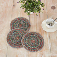 Multi Jute Trivet 8 inch Diameter Set of 3 - The Fox Decor