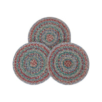 Multi Jute Trivet 8 inch Diameter Set of 3 - The Fox Decor