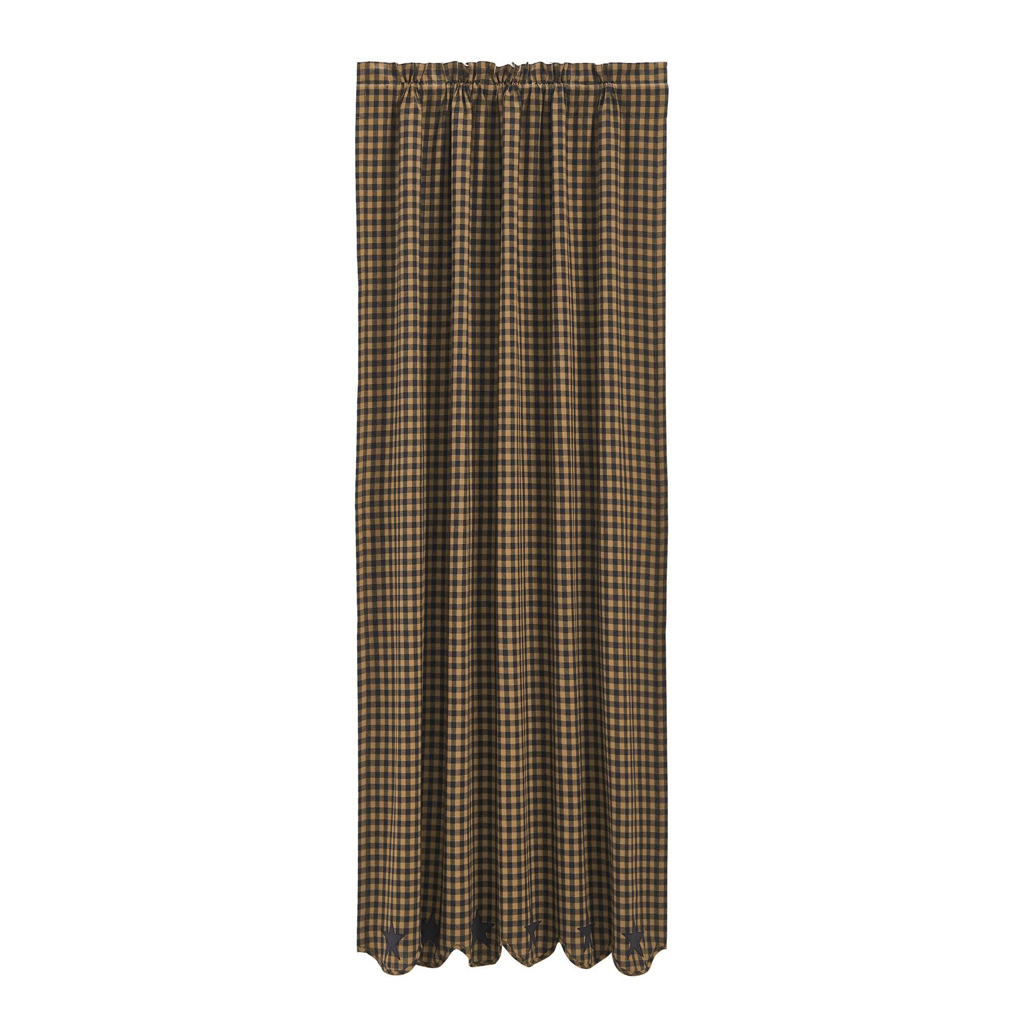 Black Star Blackout Panel Scalloped 84x50 VHC Brands - The Fox Decor