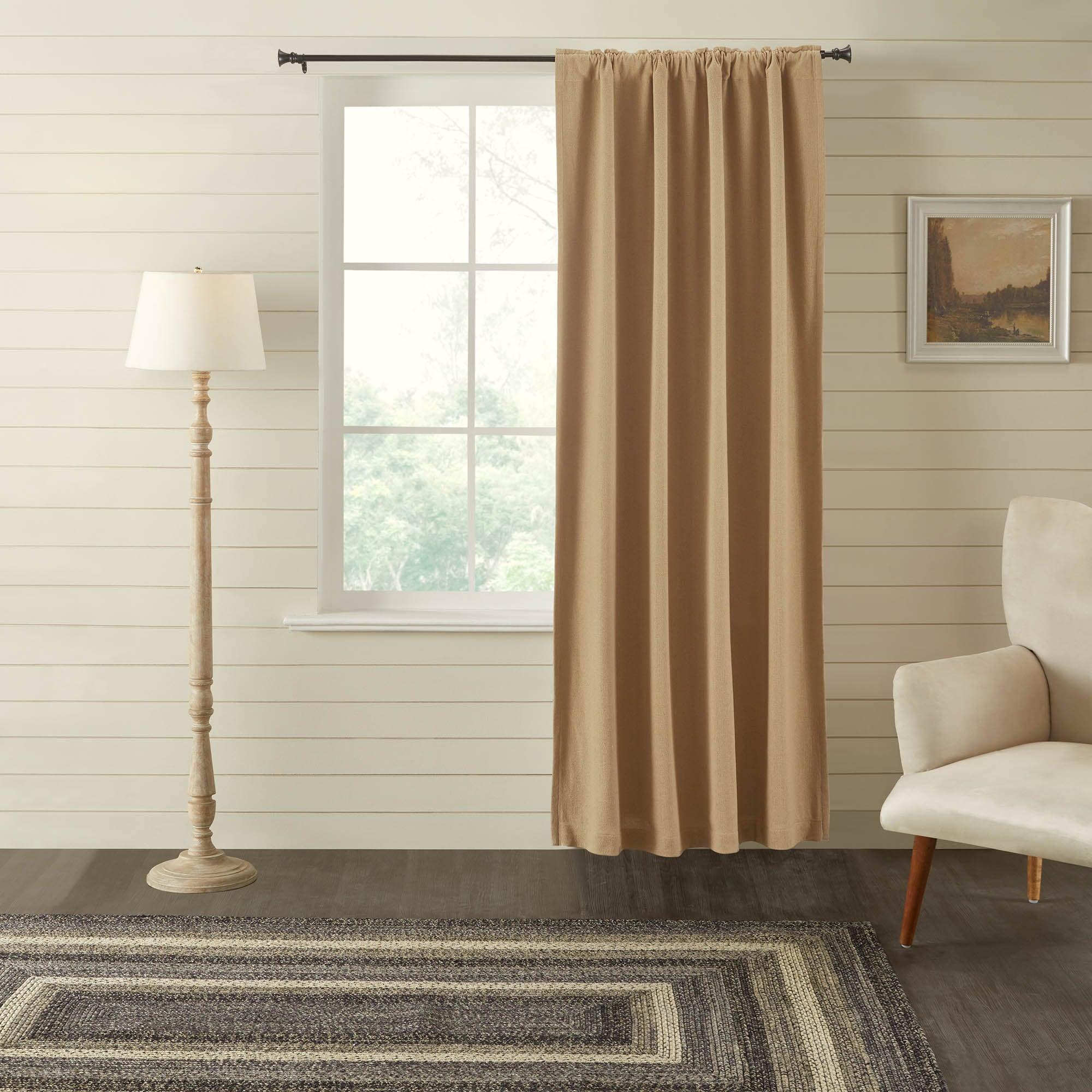 Burlap Natural Blackout Panel Curtain 84x50 VHC Brands - The Fox Decor