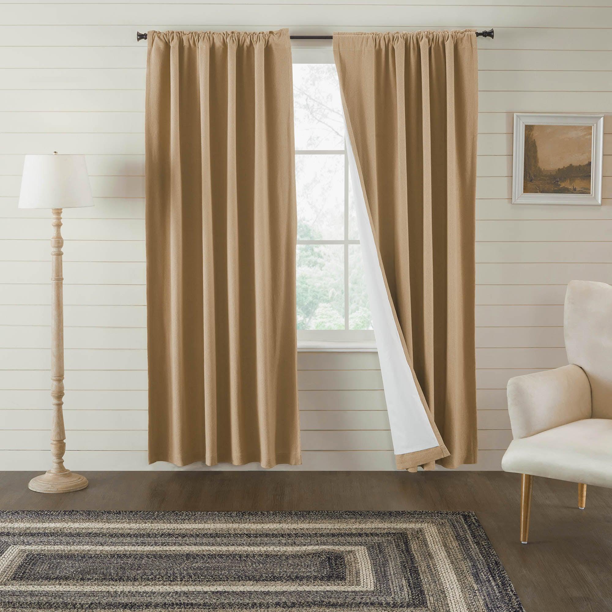Burlap Natural Blackout Panel Curtain 84x50 VHC Brands - The Fox Decor