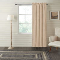 Sawyer Mill Charcoal Ticking Stripe Blackout Panel 84x40 VHC Brands