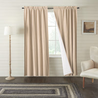 Sawyer Mill Charcoal Ticking Stripe Blackout Panel 84x40 VHC Brands