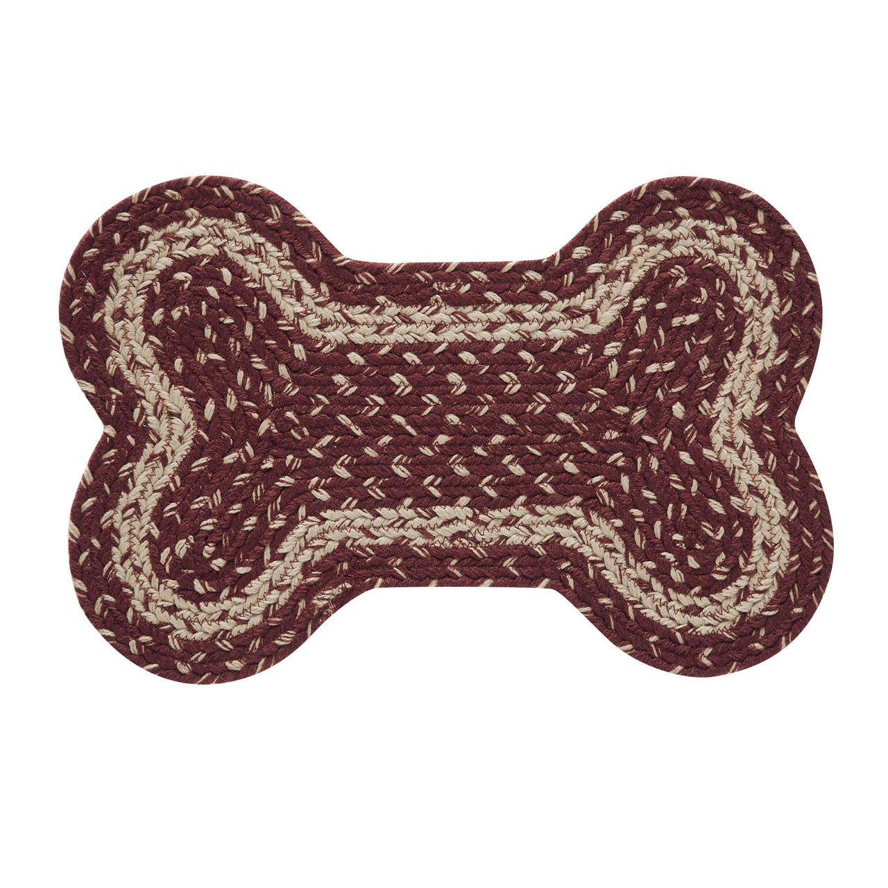 Burgundy Tan Indoor/Outdoor Small Bone Rug 11.5x17.5 - The Fox Decor