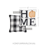 Thumbnail for Annie Black Check Home Pumpkin Pillow 6x6