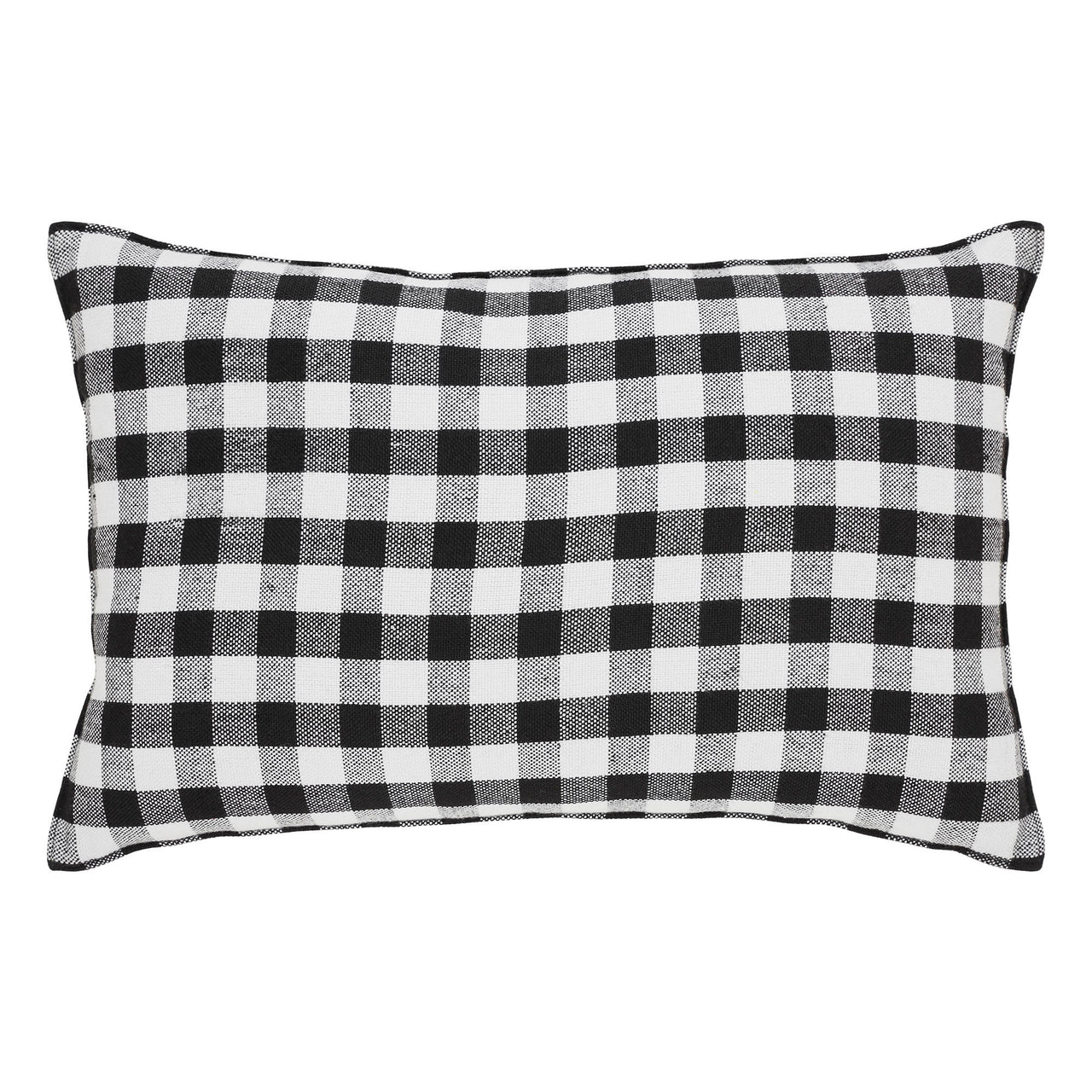 Annie Black Check Pumpkin Patch Pillow 14x22