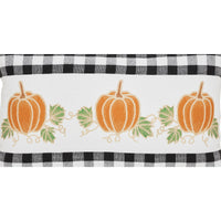 Thumbnail for Annie Black Check Pumpkin Patch Pillow 14x22