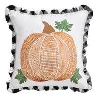 Thumbnail for Annie Black Check Pumpkin Pillow 12x12