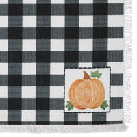 Thumbnail for Annie Black Check Pumpkin Placemat Set of 2 13x19