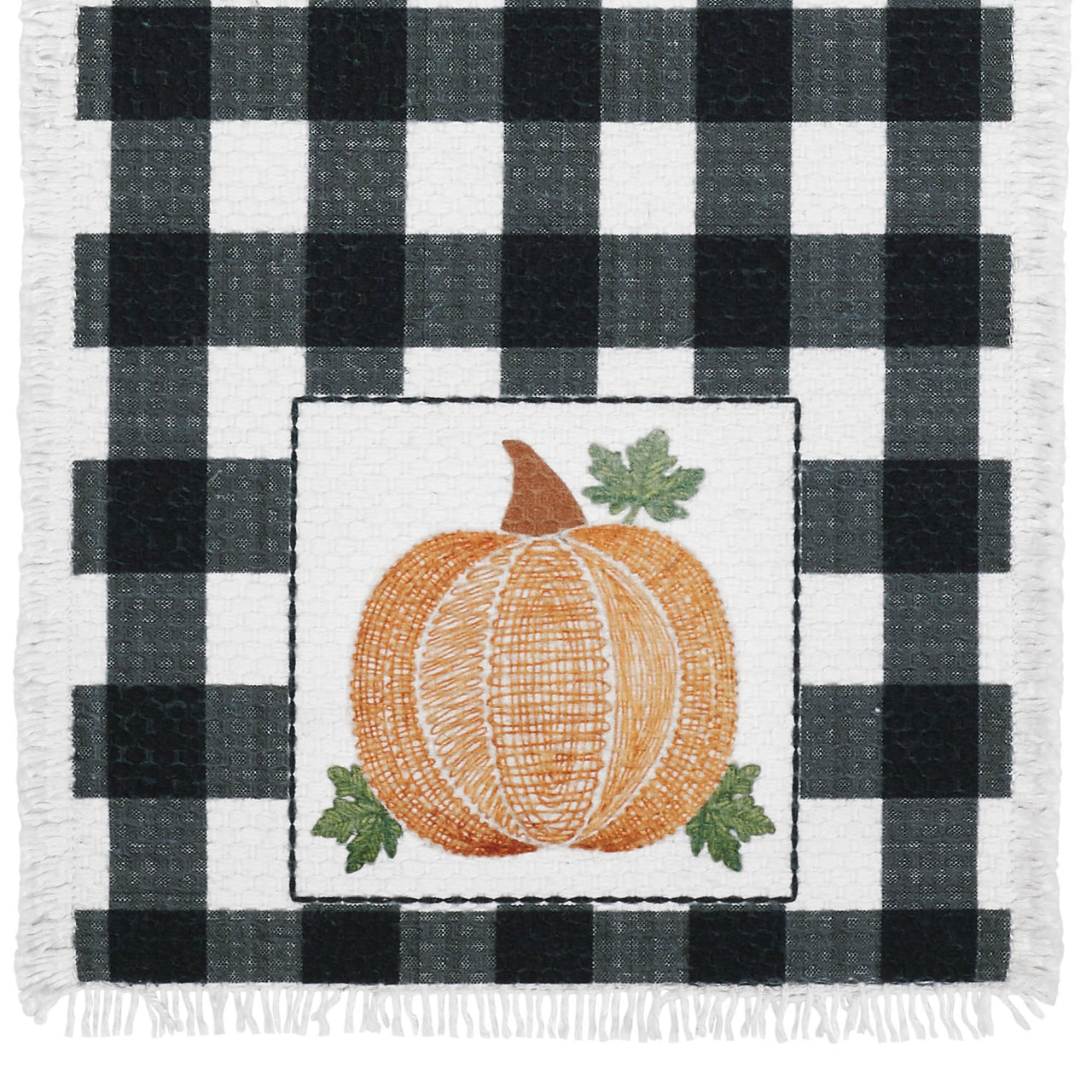 Annie Black Check Pumpkin Runner 12x48