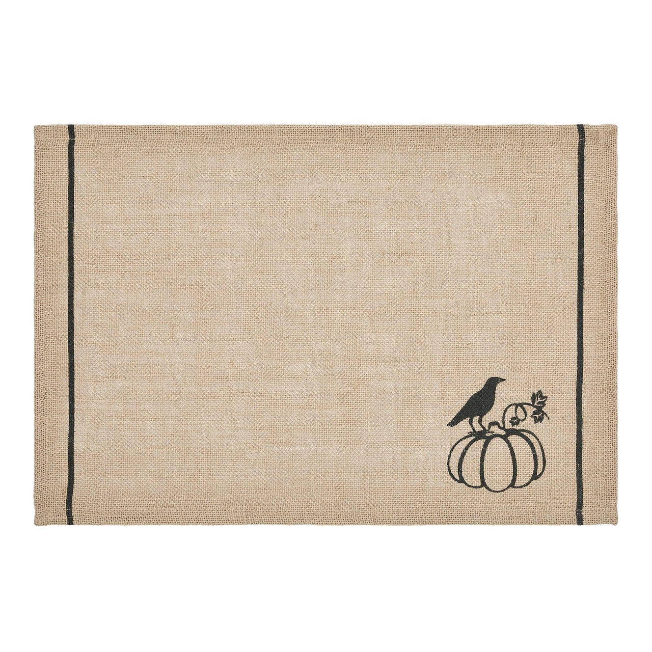 Raven Harvest Burlap Jute Placemat Set of 2 13x19 - The Fox Decor