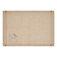 Raven Harvest Burlap Jute Placemat Set of 2 13x19 - The Fox Decor