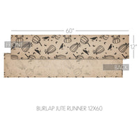 Raven Harvest Burlap Jute Runner 12x60 - The Fox Decor