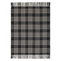 Thumbnail for Eston Black Tan Plaid Throw 50x60 - The Fox Decor