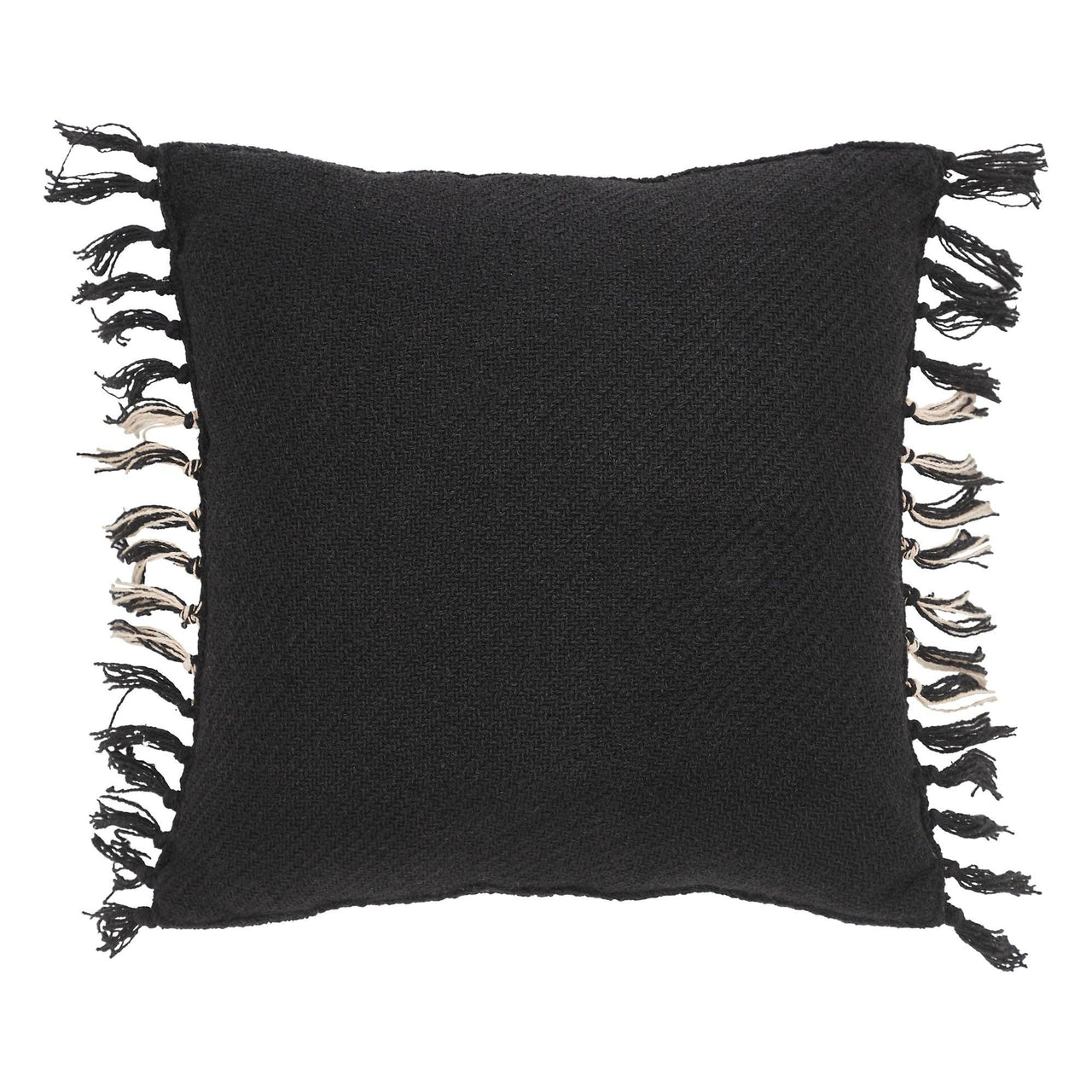 Eston Black Tan Plaid Pillow 12x12 - The Fox Decor