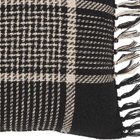 Eston Black Tan Plaid Pillow 12x12 - The Fox Decor