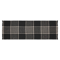 Eston Black Tan Plaid Runner 12x36 - The Fox Decor