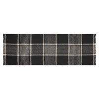 Eston Black Tan Plaid Runner 12x36 - The Fox Decor
