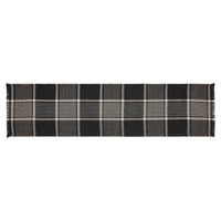 Eston Black Tan Plaid Runner 12x48 - The Fox Decor